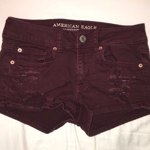 American Eagle denim distressed shorts